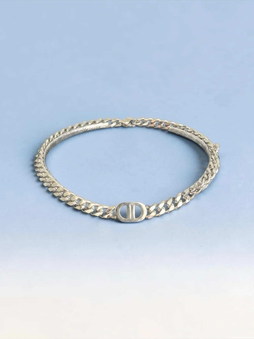 ChunkyDior  Silver Chain Necklace with Oval CD Motif-fashion jewelry - Picture 6 of 6